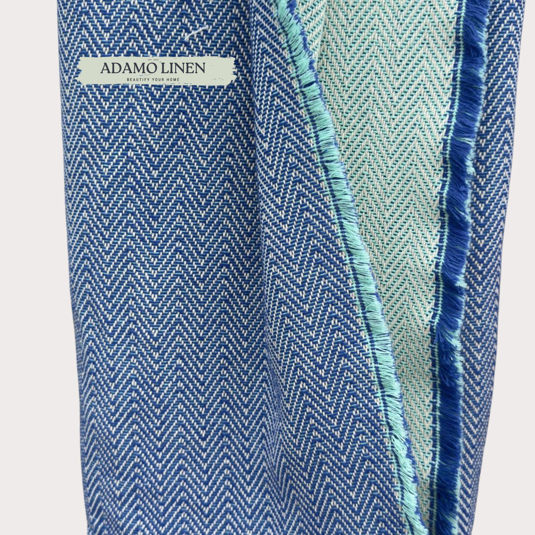 blue cotton towel
