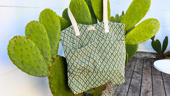 Green Beach Bag 100% Cotton